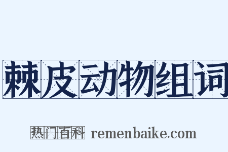 棘皮动物组词是什么意思的图片